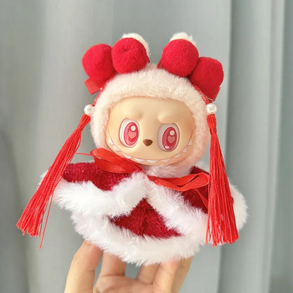 13 Styles Cute Mini Plush Doll Clothes - Outfit Accessories for Kpop Exo Labubu II Idol Dolls, Jumpsuits & Party Clothing