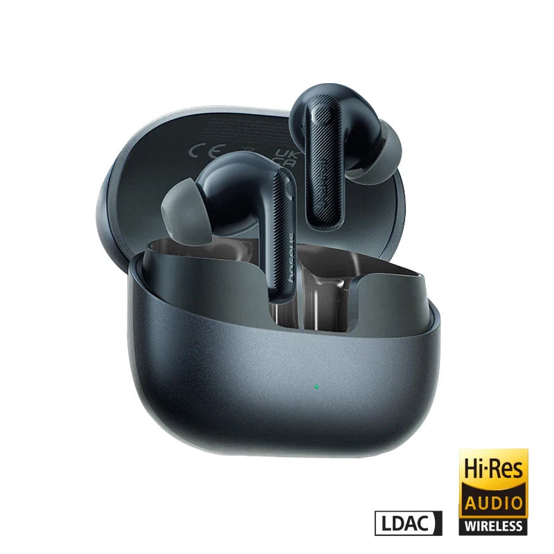 Baseus EP10 Pro ANC Wireless Earbuds – Bluetooth 6.0 Hi-Res Earphones with 6 Mics, 50dB Adaptive Noise Cancellation, LDAC, IP55