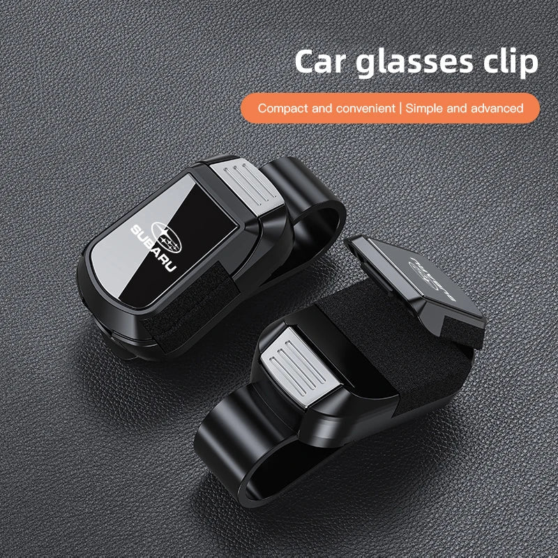 Universal Car Sunglasses Holder Clip – Auto Glasses Storage Organizer Accessory for Subaru XV Forester WRX BRZ & More Models