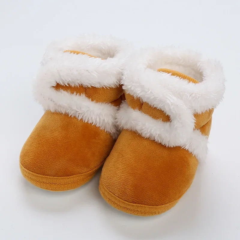 Newborn Baby Shoes — Soft Pompom Snow Boots for Girls & Boys, Warm Winter Toddler Booties