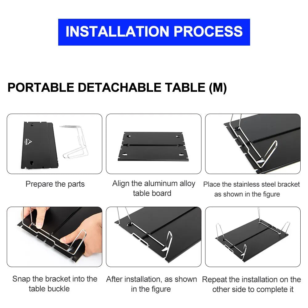Widesea Camping Foldable Table – Ultra-Light Portable Outdoor Desk for Climbing, Fishing, Picnic & Tourism Supplies