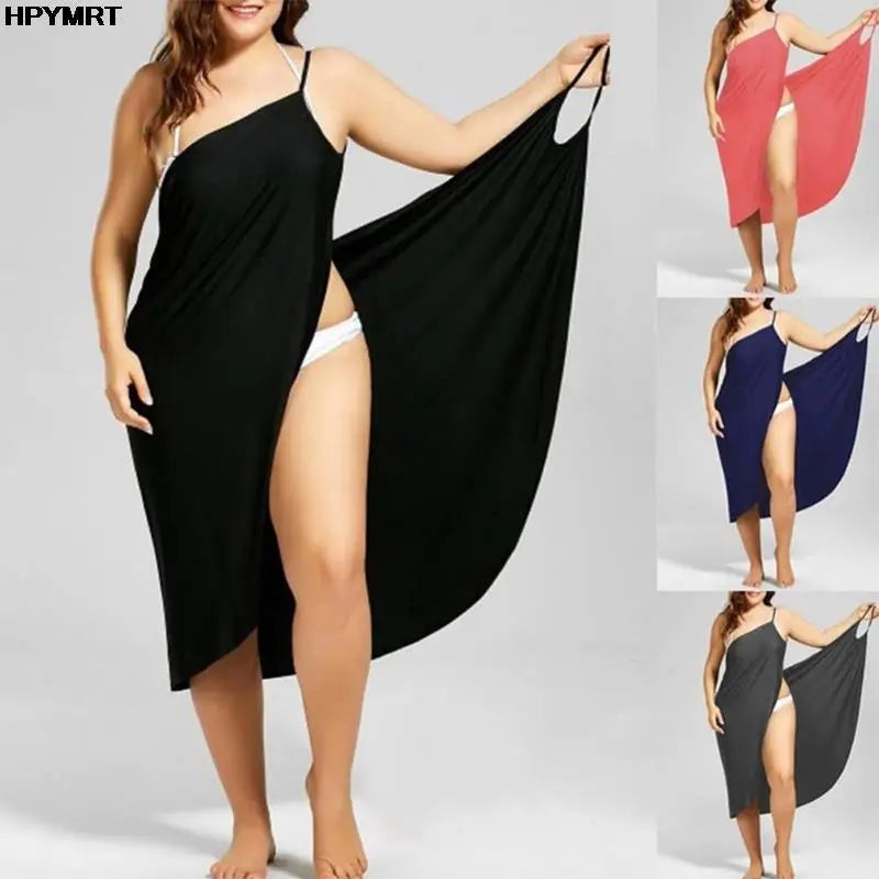 Women’s Summer Halter Dress – Sexy Cross Back Sleeveless Beach Sundress Solid Color Plus Size 5XL Casual Beachwear Skirt Outfit