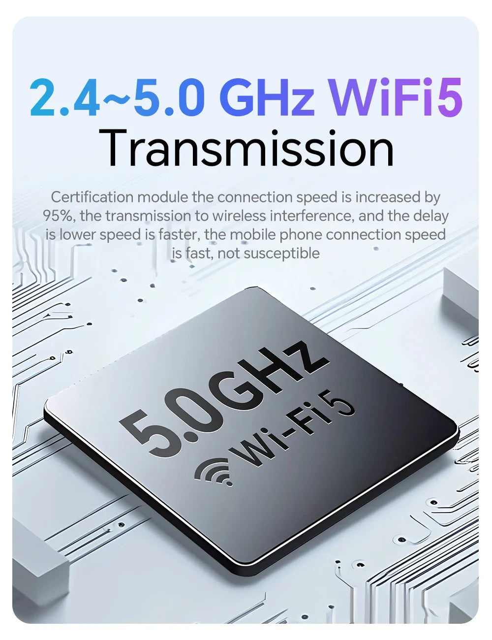 2 in 1 Mini Wired to Wireless CarPlay & Android Auto Adapter – 5GHz WiFi5 for Cars with Wired CarPlay/Auto
