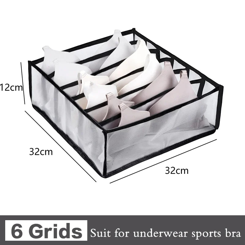Underwear & Clothing Organizer Storage Box – Sports Bra, Socks & Panties Drawer Divider for Wardrobe & Cabinet Organization