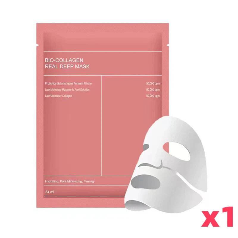 Bio Collagen Face Mask – 20/10/5PCs Shrink Pores, Deep Hydrating Overnight Mask for Moisturizing, Brightening & Skin Care