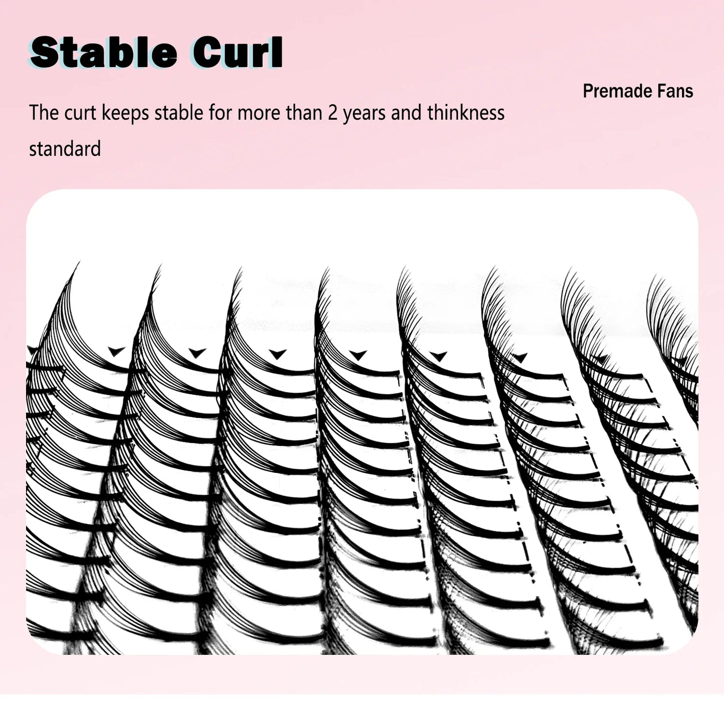 CoMango Wispy Premade Volume Lash Fans – 3-10D Individual Short Stem Faux Mink Russian Eyelash Extensions, 320 Fans