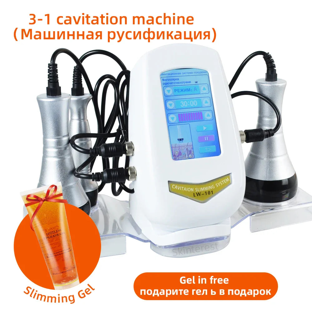 3-in-1 Beauty Body Slimming Massager – Cavitation Machine for Face & Body Tightening, Lifting, and Skincare