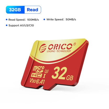 ORICO Micro SD Card – 16GB, 32GB, 64GB, 128GB A1 U3 Class 10 V10 for Camera, Drone & Dash Cam