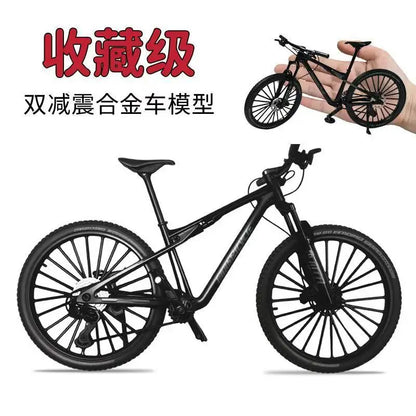 1:8 Dual Shock Downhill Mountain Bike Alloy Model - Soft Tail Metal Racing Toy & Birthday Gift