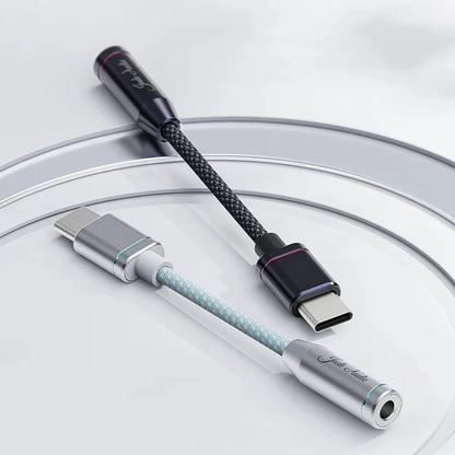 FIIO JadeAudio JA11 USB-C to 3.5mm Headphone Adapter — Hi-Res DAC Audio Cable for Phones