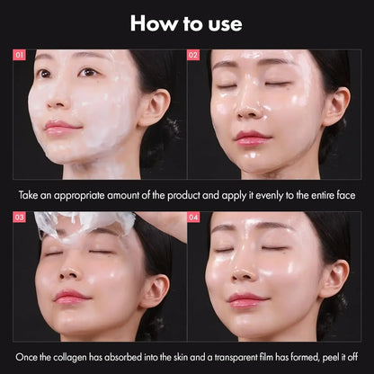 Real Collagen Wrapping Peel-Off Mask – 670,000ppm for Hydration & Elasticity