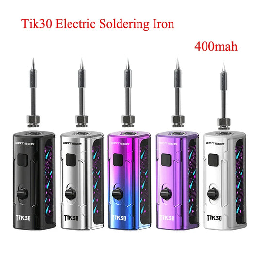 DOTECO Tik30 Portable Electric Soldering Iron – 400mAh Welding Tool with Variable Voltage
