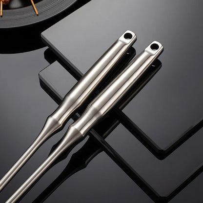 3 Sizes Round 304 Stainless Steel Strainer Set – Long Handle Kitchen Sieves for Hot Pot, Oil Filter & Cooking Tools