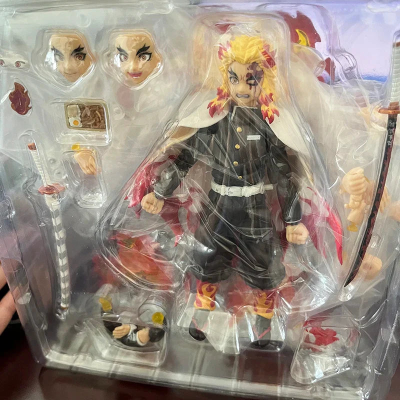 Figma Demon Slayer Action Figures – Rengoku, Tanjirou, Nezuko & Zenitsu Kimetsu no Yaiba Toys