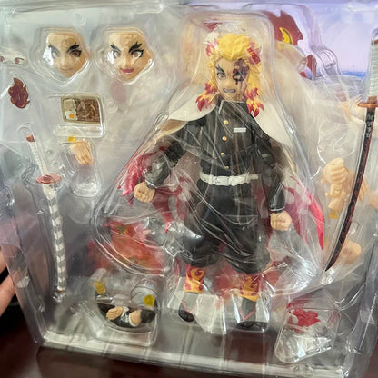 Figma Demon Slayer Action Figures – Rengoku, Tanjirou, Nezuko & Zenitsu Kimetsu no Yaiba Toys