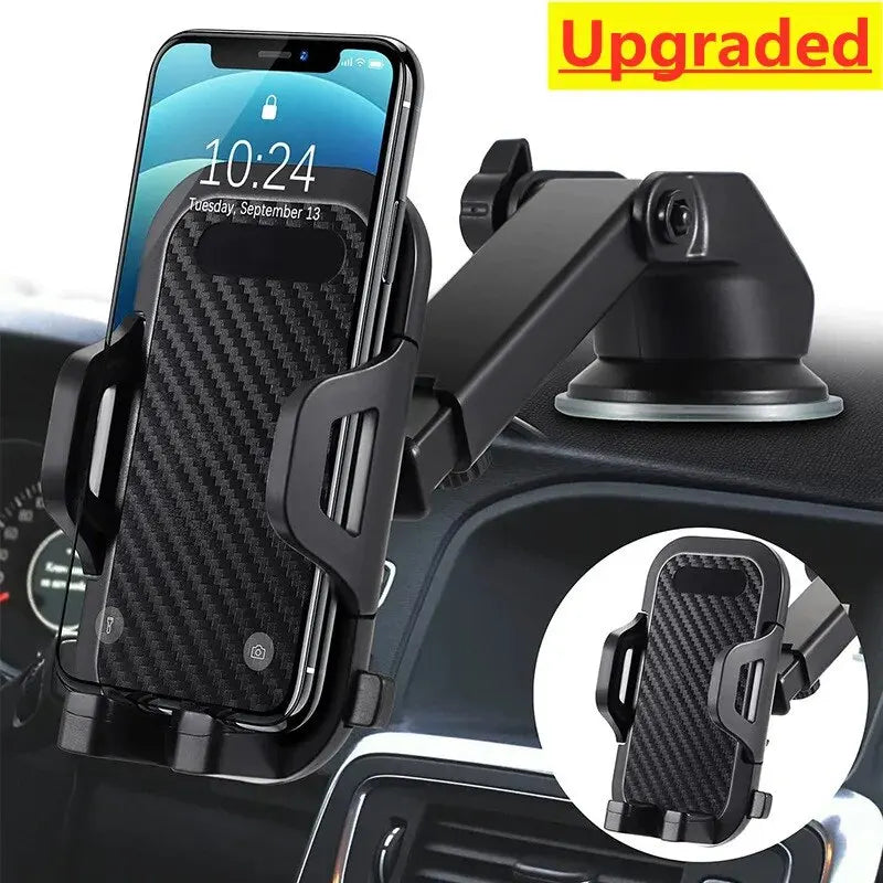 Car Suction Cup Phone Holder: Mount Stand for iPhone, Xiaomi, Huawei, Samsung