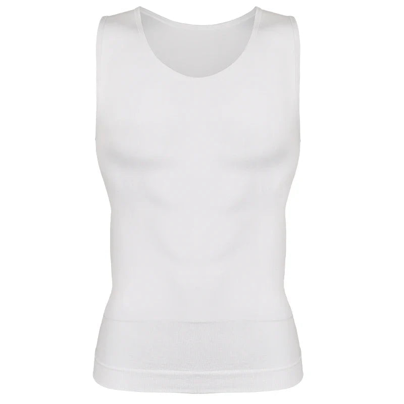 Men's Compression Shirt – Tummy Control Shapewear Vest for Flat Belly & Workout Support