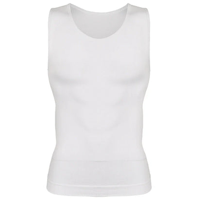 Men's Compression Shirt – Tummy Control Shapewear Vest for Flat Belly & Workout Support