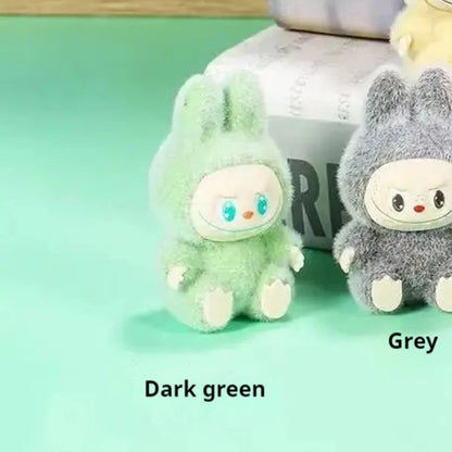 Labubu Mini Plush Toy 4.3cm – Sitting Posture Handmade Cartoon DIY Desktop Ornament Mystery Box Gift
