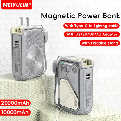 20000mAh Magnetic Wireless Power Bank – 10000mAh Portable Fast Charging Stand with USB Cable for iPhone, Samsung, Xiaomi