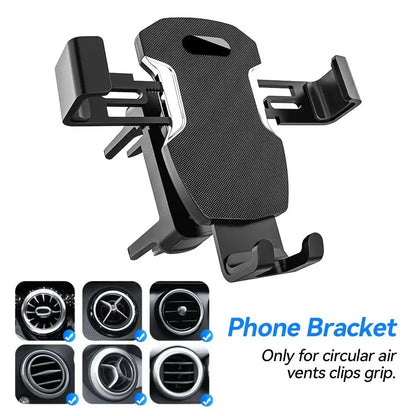 Universal Car Air Vent Phone Holder - 17mm Ball Head Round Clip Mount for Mercedes Benz Vent Outlet