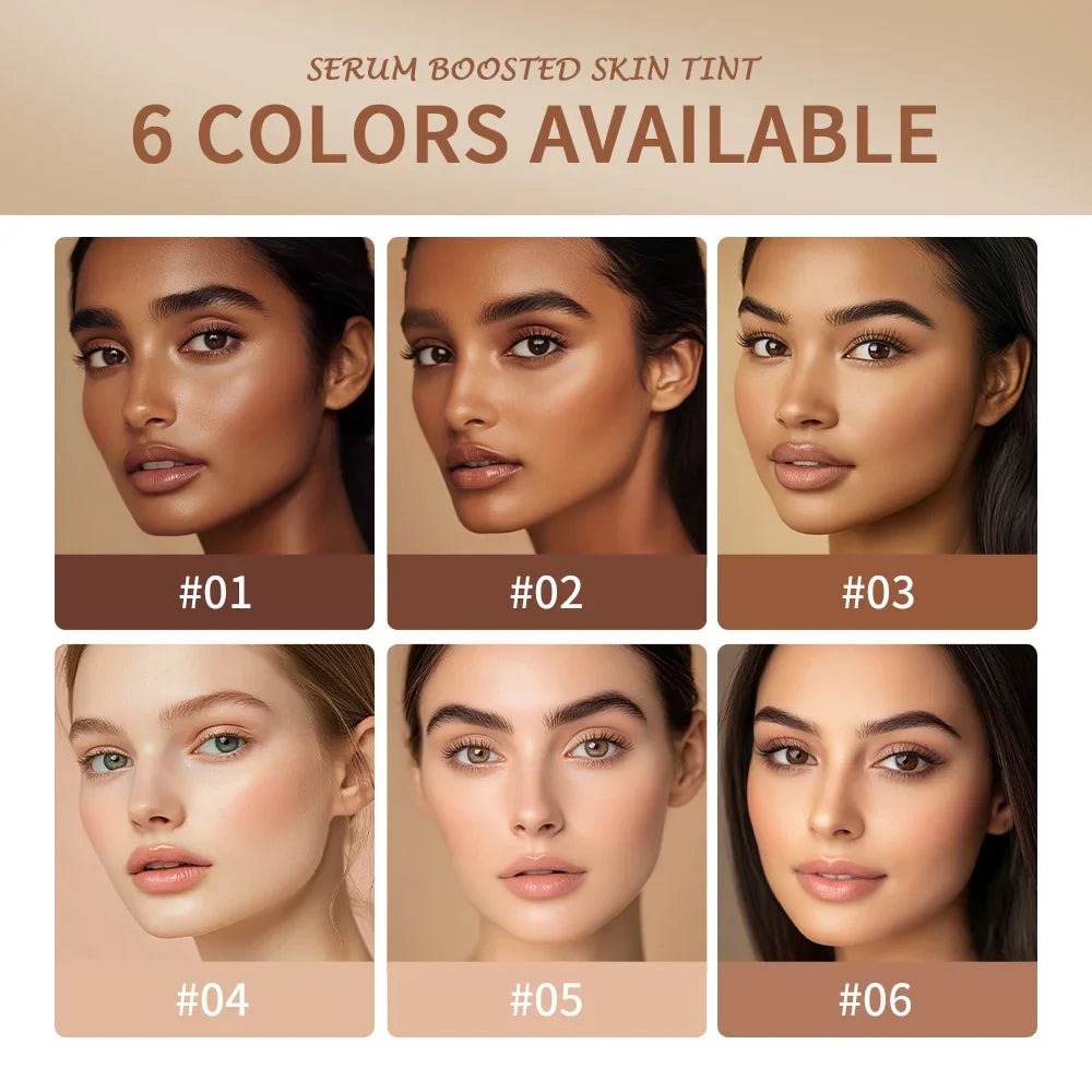 Skin Tint Foundation Stick — 6-Color High-Coverage Balm & Serum Makeup for Smooth, Plump Skin, Travel-Friendly Bronze Stick