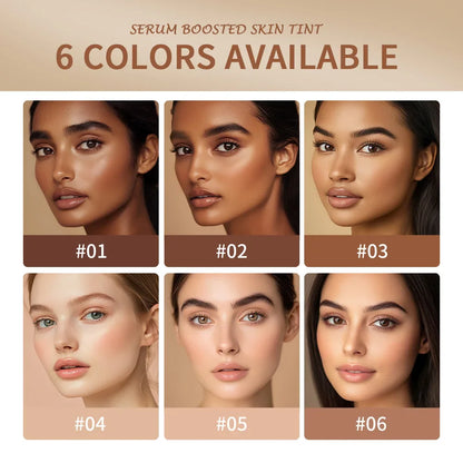 Skin Tint Foundation Stick — 6-Color High-Coverage Balm & Serum Makeup for Smooth, Plump Skin, Travel-Friendly Bronze Stick