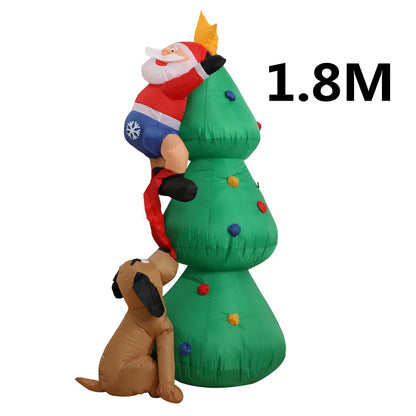 Christmas Inflatable Decoration – Glowing Snowman, Penguins & Santa Claus with Built-in LED for Indoor and Outdoor Xmas Party Yard