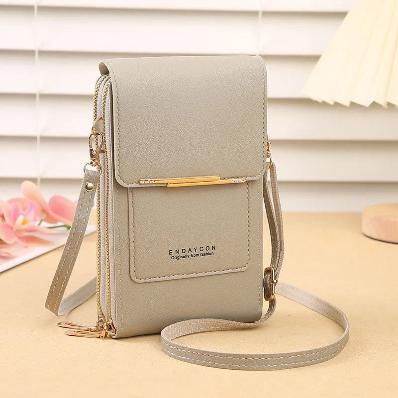 Crazy Bag Women's Fashion Touch Screen Lock Cell Phone Bag – Mobile Phone & Card Holder Crossbody Shoulder Bag