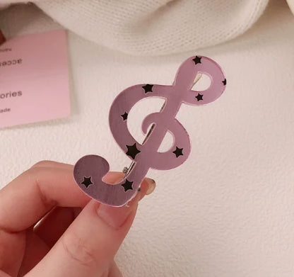 Kawaii Y2K Hair Clips Set – Musical Note, Resin Wings & Star Hair Accessories for Girls