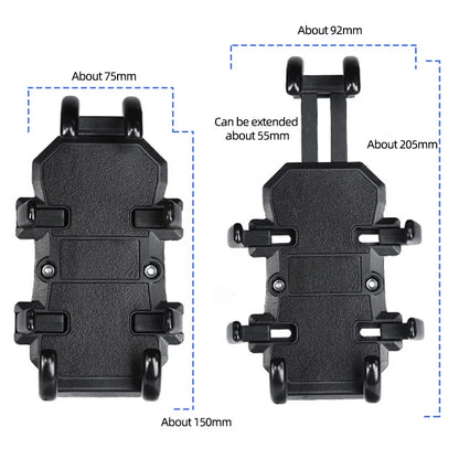 Motorcycle & Bike Phone Holder with Shock Absorber – Handlebar Rearview Mirror Mount for 4.7–7.1” Smartphones