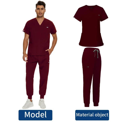 Unisex Medical Scrub Sets - Clinical Uniforms for Men and Women, Doctor, Nurse, Dentist Workwear with Tops and Pants