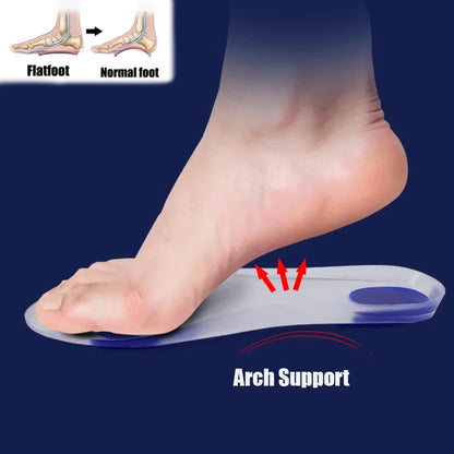 Silicone Gel Medical Insoles – Orthopedic Arch Support for Men & Women, Flat Foot & Plantar Fasciitis Relief Shoe Pads
