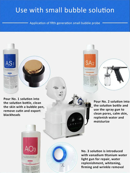 3pcs 1200ML Hydra Liquid Face Serum – Aqua Peel Solution AS1 SA2 AO3 for Beauty Machine & Deep Skin Cleaning