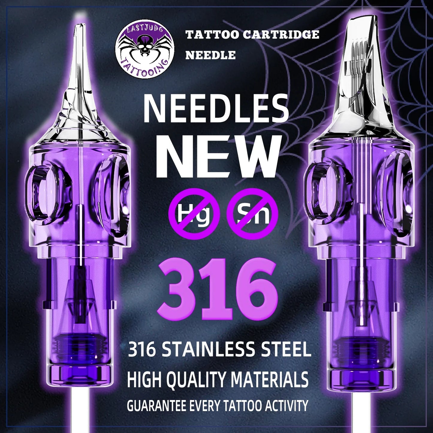 LASTJUDG 20PCS Disposable Tattoo Cartridge Needles – RL RS M1 RM for Permanent Makeup & Tattoo Pen
