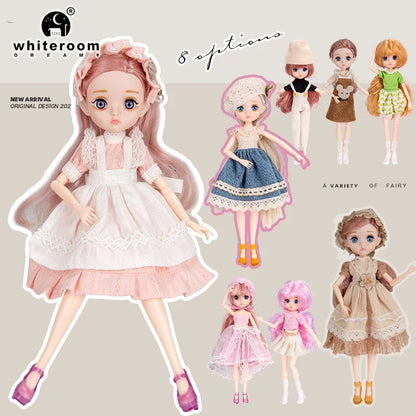 26cm BJD Doll for Girls – Purple Hair Fashion Princess with Big Eyes & Accessories Gift