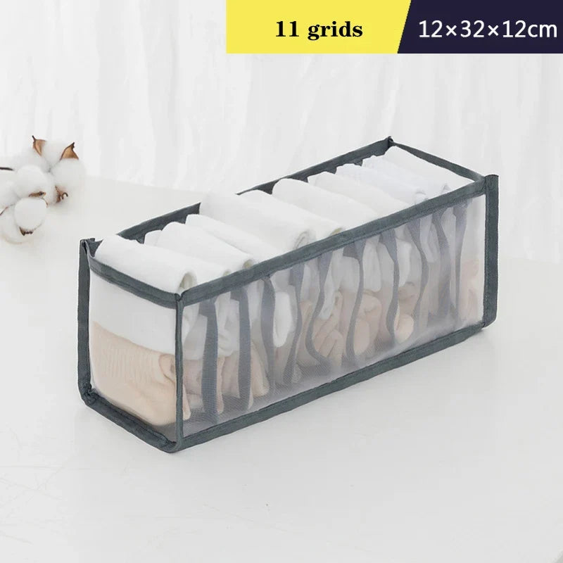 Organizer Storage Boxes for Panties & Socks – Wardrobe Divider for Pants, Underwear, Bras, Jeans & Clothes