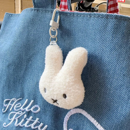 Miffy Rabbit Keychain - Cute Cartoon Pendant for Car, Schoolbag & Backpack Decoration for Men and Women