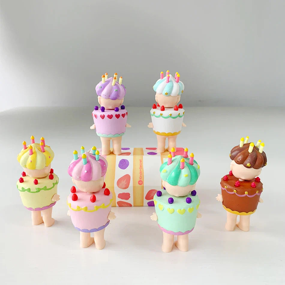 Smiski Hippers Sonny Angel Party Cake Series – Decorative Mini Animal Figures Doll, Blind Box Toy, Fans Gift Collection