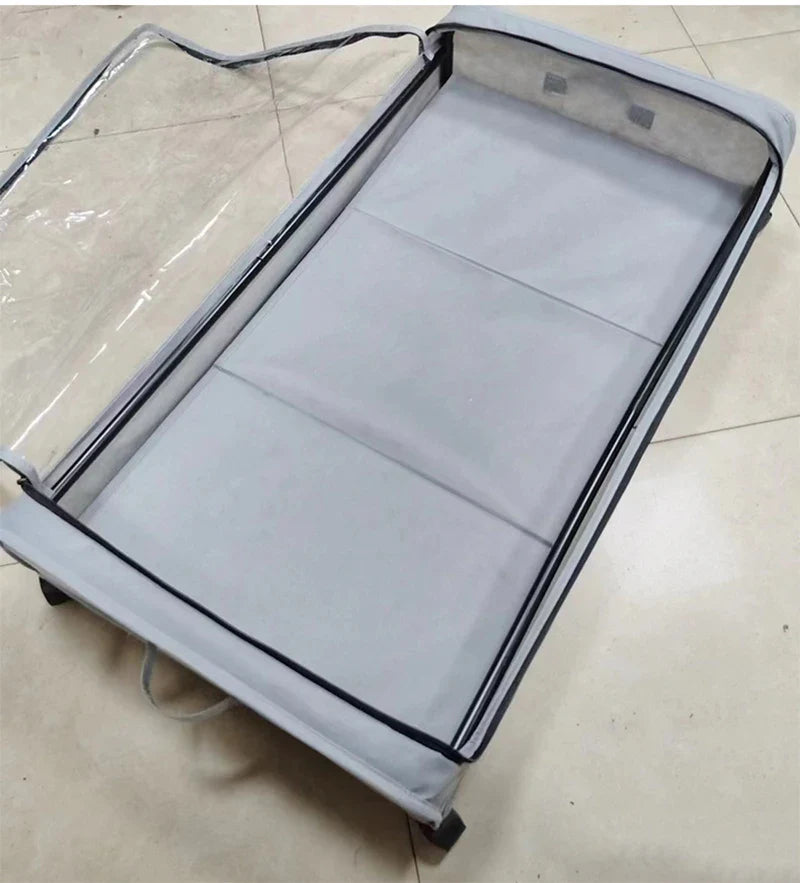 Under-Bed Storage Box with Wheels — Large Capacity Dustproof Organizer for Quilts, Clothes, Toys, and Bedroom Items