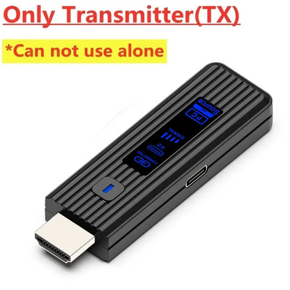 Wireless HDMI Video Transmitter & Receiver Extender Kit – TV Stick Dongle Adapter for PC, Camera, Laptop to Projector, Monitor & TV