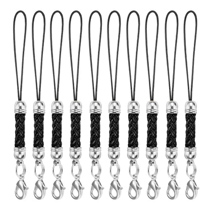 10Pcs Lanyard Strap Set - Lobster Clasp Rope Keychain Hooks Mobile Charms & Key Ring Accessories