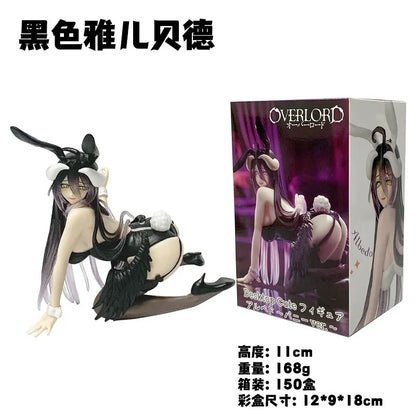 Albedo Bunny Girl Anime Figure - 11cm Kneeling PVC Collectible Model Ornament for Fans