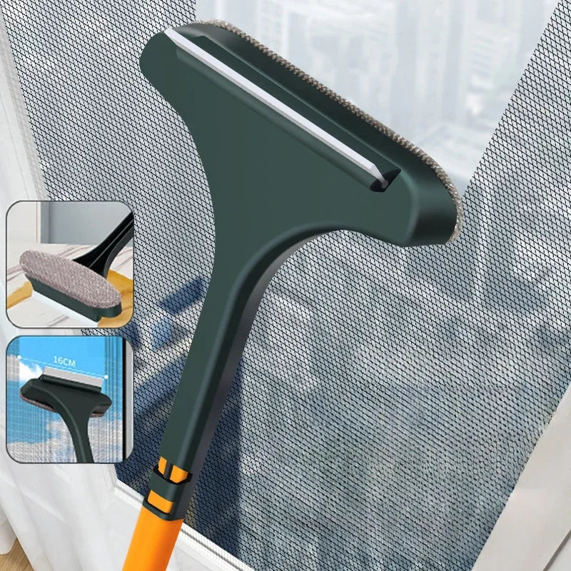 Keep Your Home Bug-Free: Multifunctional Anti-Mosquito Screen & Glass Brush - Dual-Use Household Cleaning Tool for Dry and Wet Surfaces - Effortlessly Clean Windows and Dust