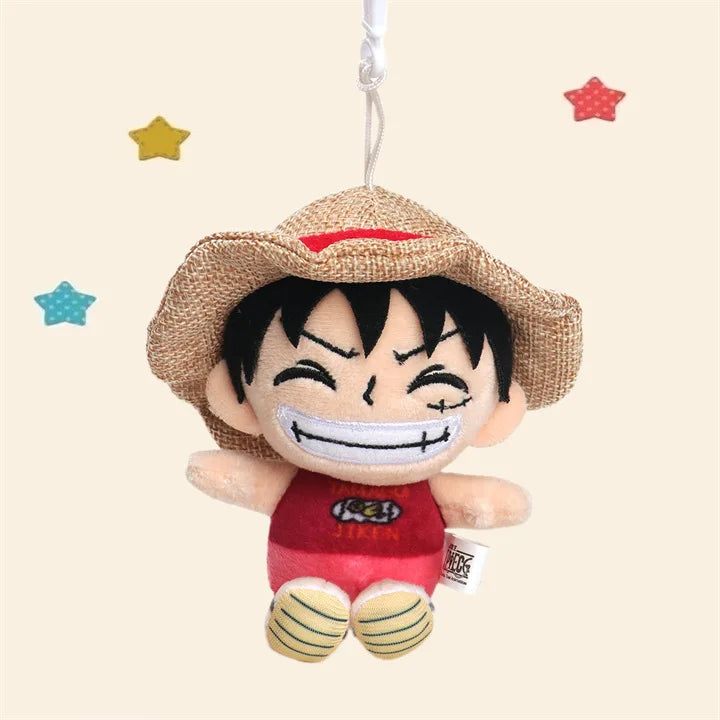 One Piece Plush Keychain Set — 14 Styles Including Tony Chopper, Luffy, Sanji, Sabo, Ace & Law | Anime Cartoon Stuffed Doll Pendant Gifts