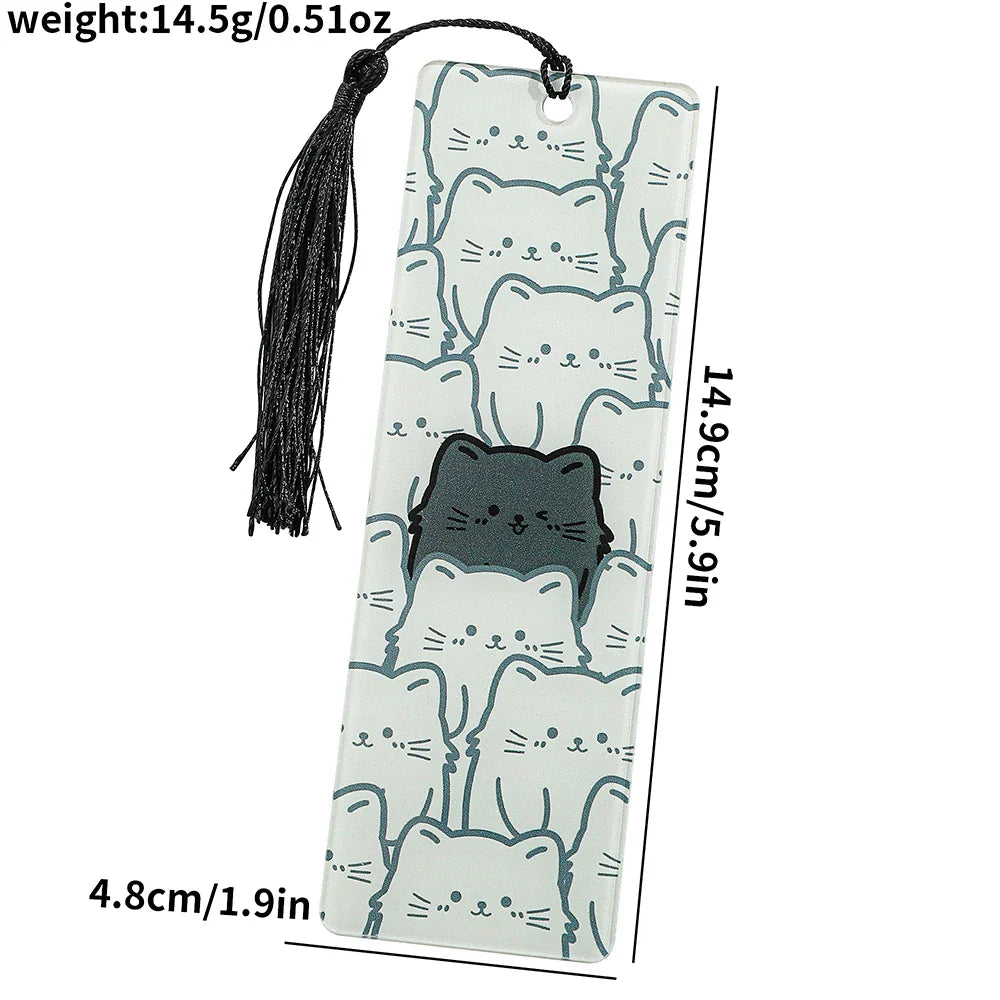 Horror Movie Fan Bookmark — Knife-Shaped Acrylic Bookmark with Tassel for Study & Reading