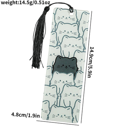 Horror Movie Fan Bookmark — Knife-Shaped Acrylic Bookmark with Tassel for Study & Reading