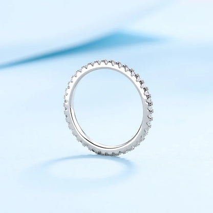 100% Pass Diamond Tester Pen & Moissanite Ring – Matching 925 Sterling Silver Wedding Band for Women