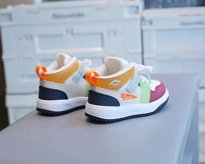 Baby & Kids Spring Autumn White Sneakers — Soft Sole Anti-Slip Casual Sport Shoes for Toddlers