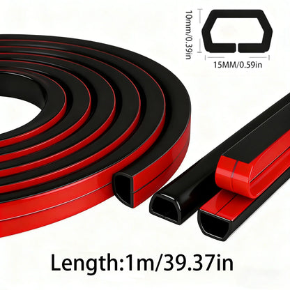 Cable Management Sleeve - 118" Self-Adhesive PVC Cord Hider for Wall & Floor, Insulated Wire Cover